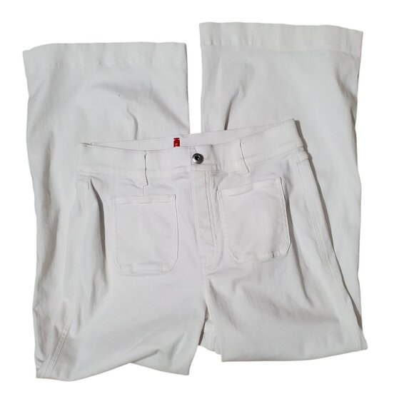 SPANXshape EveryWear Cropped Wide Leg Jeans with Patch Pockets White - Picture 6 of 15